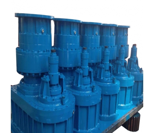 Shaftless pile driving power head reducer